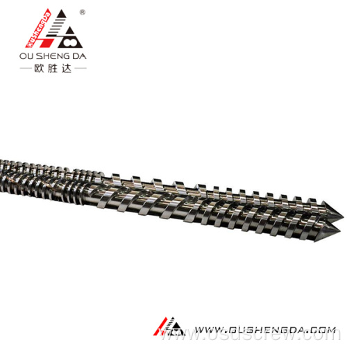 Twin nitrided barrel and screw for HDPE granulator/granule